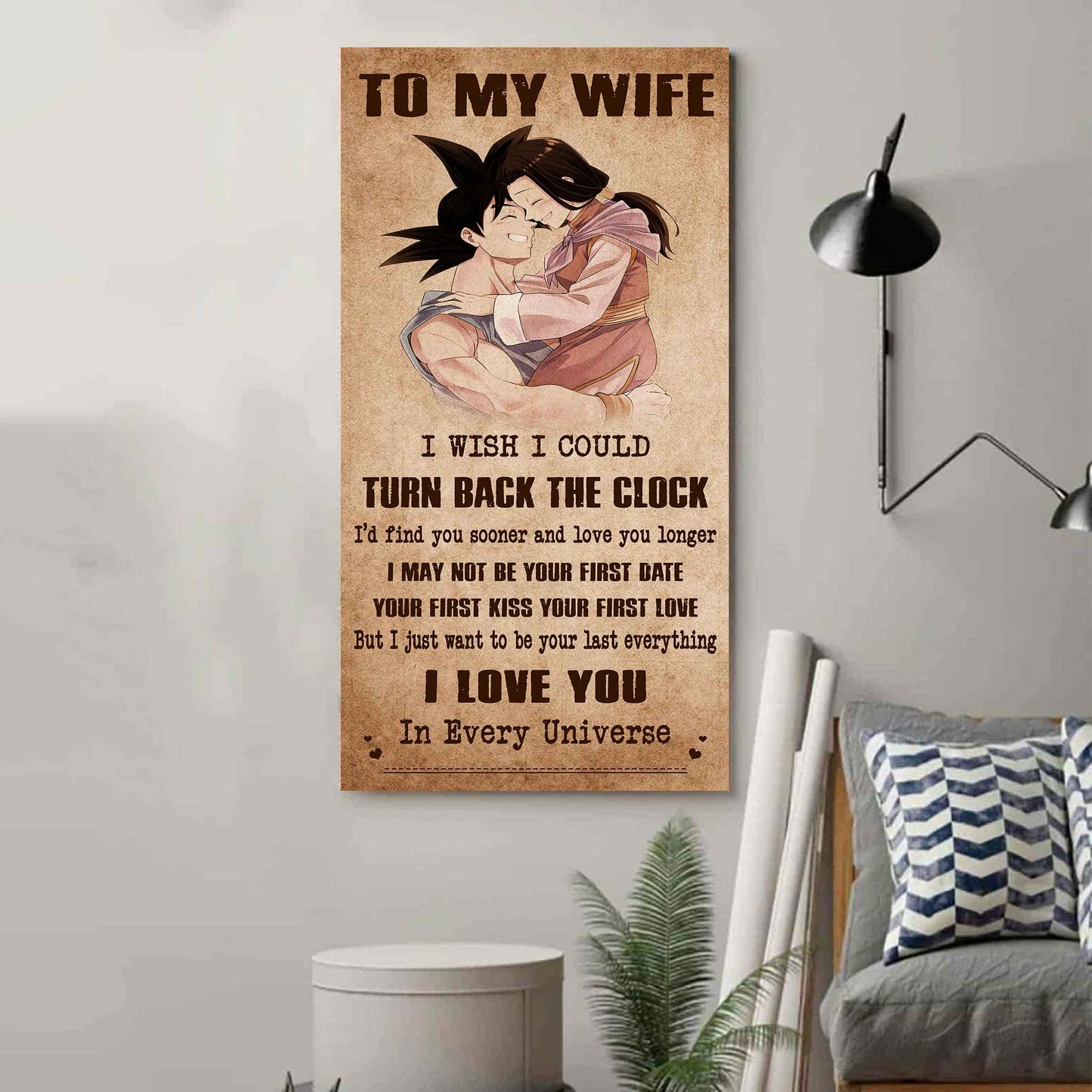 drb vgt- poster canvas to my wife i wish i could turn back the clock - i love you forever and always gift for your wife