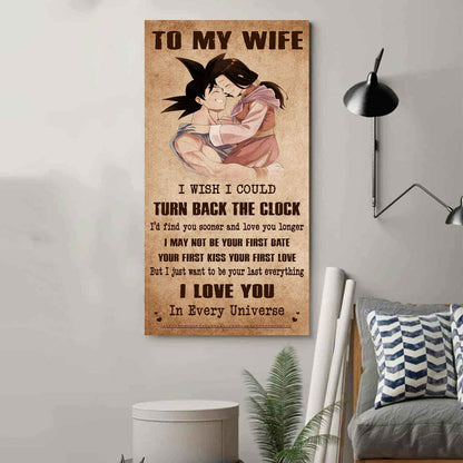 DRB VGT- Poster Canvas To My Wife I Wish I Could Turn Back The Clock - I Love You Forever And Always Gift For Your Wife