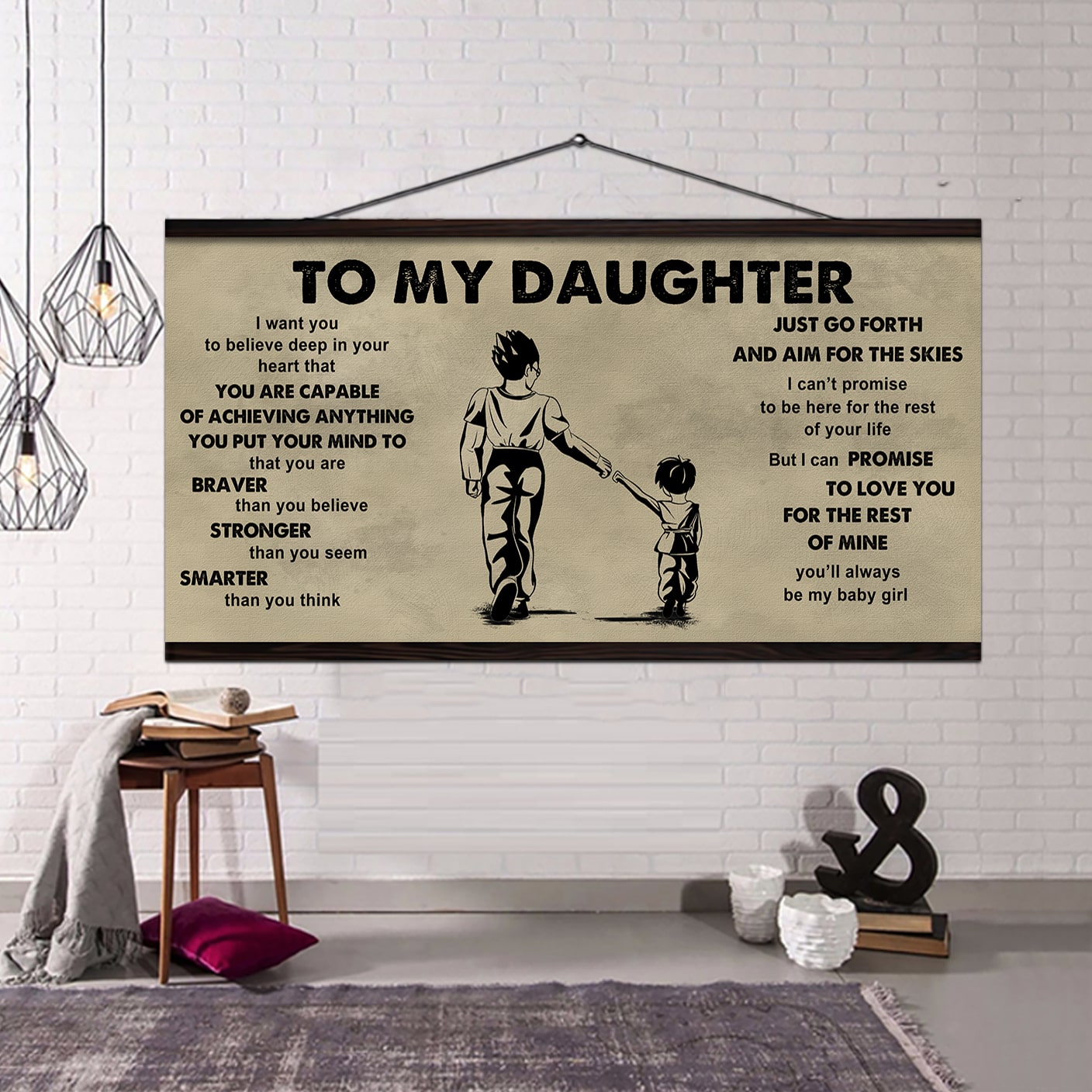 drb gk to my son - that you are braver than you believe poster canvas gift for son from father