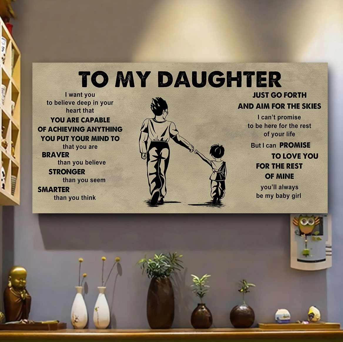 drb gk to my son - that you are braver than you believe poster canvas gift for son from father