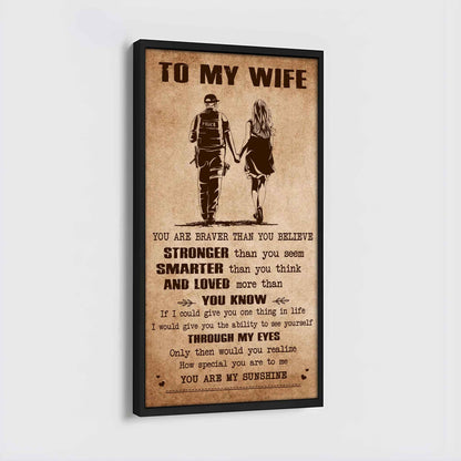 Samurai Poster Canvas You Are Braver Than You Believe - You Are My Sunshine Gift For Your Wife