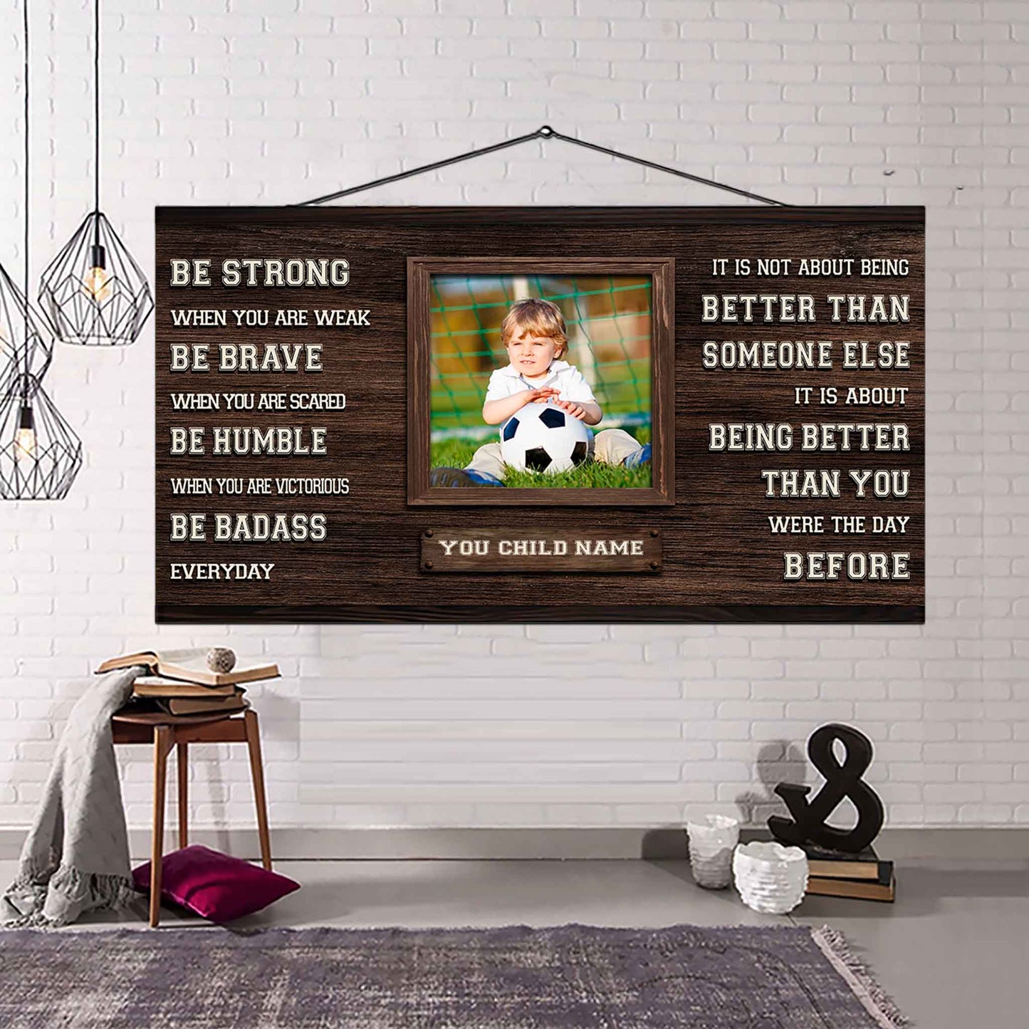 Basketball-(Photo and Name)-Be strong-It is not About Being Better Than Someone Else It is about being better than you were the day before.