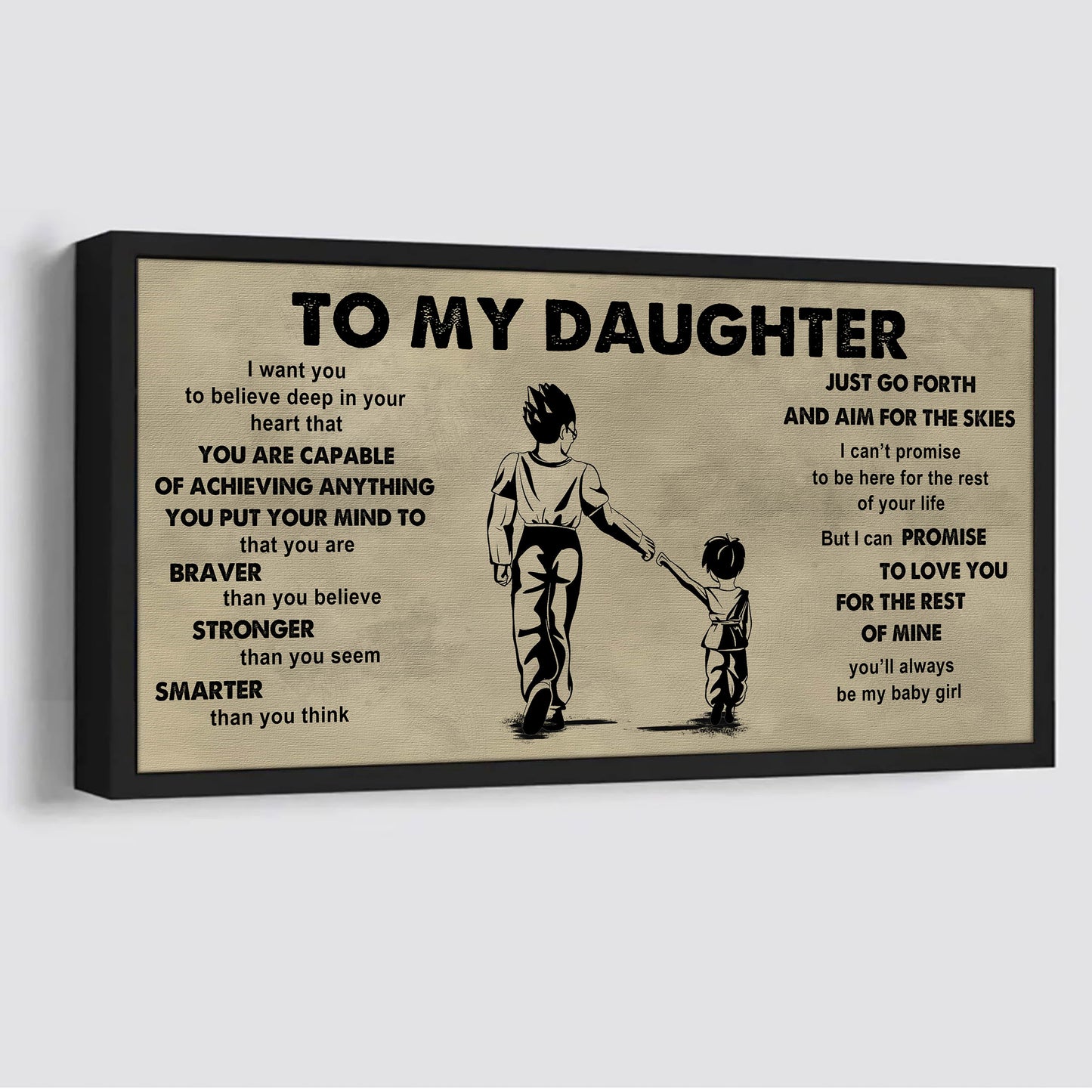 drb gk to my son - that you are braver than you believe poster canvas gift for son from father