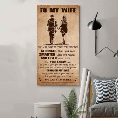 Samurai Poster Canvas You Are Braver Than You Believe - You Are My Sunshine Gift For Your Wife