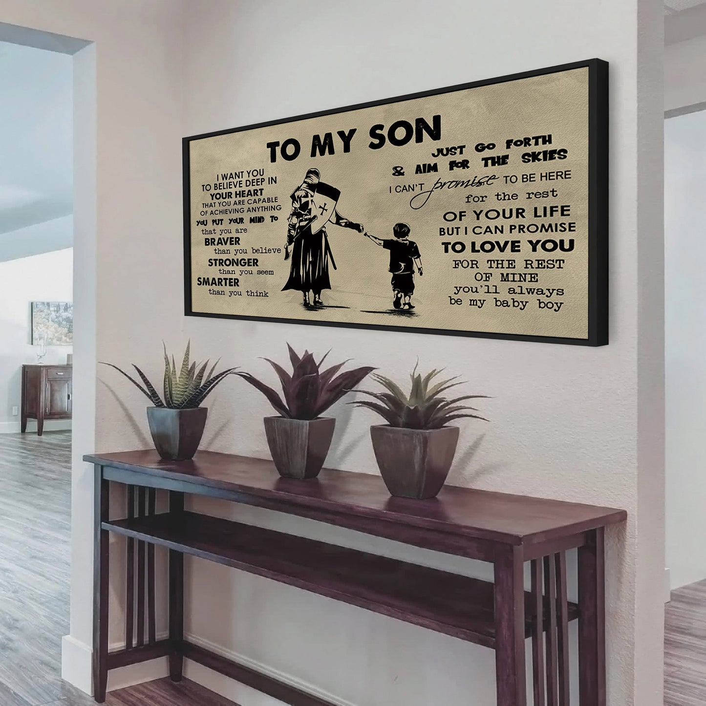 gk to my son- i want you to believe- canvas poster