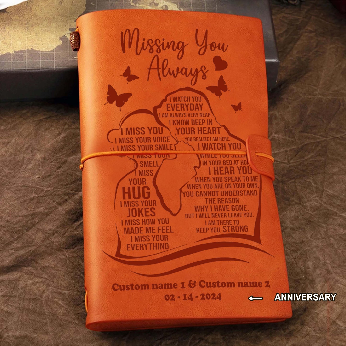 family journal gift for your wife, your husband i miss your everything - i watch you everyday