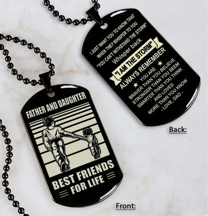 ANT-Personalized Double Sided Dog Tag Father And Son Best Friends For Life - Message on the back side