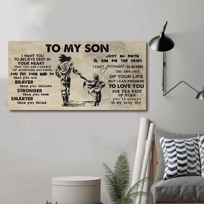 HOCKEY TO MY SON- I WANT YOU TO BELIEVE- CANVAS POSTER