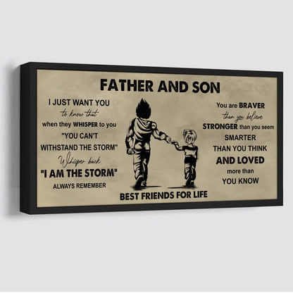 DRB Father And Daughter Best Friends For Life - I Am The Storm Poster Canvas Gift For Daughter From Father