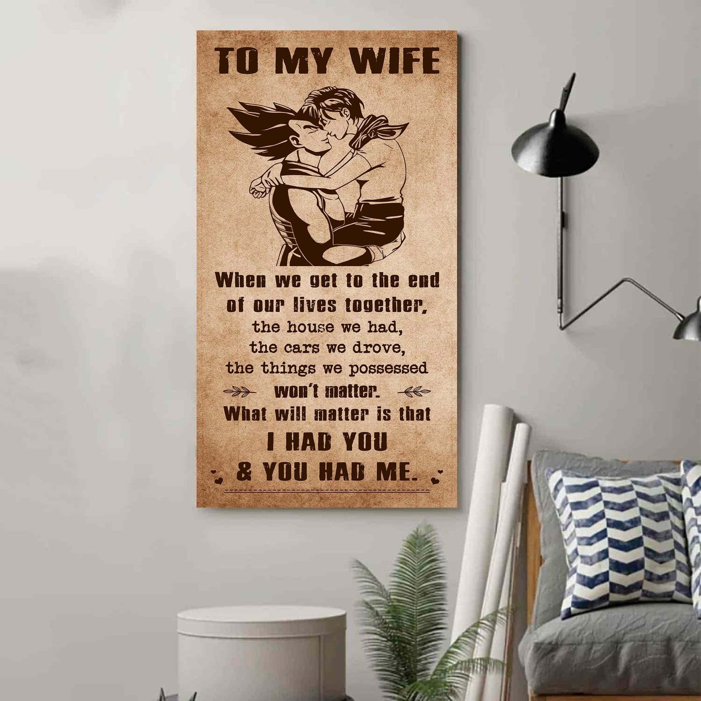 i had you and you had me wife and husband - vertical poster canvas, gift for your darling