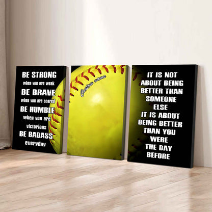 3-Piece Motivational Tennis Canvas Wall Art Set