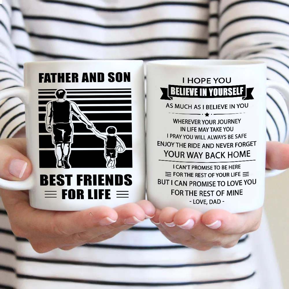 soldier be strong-personalized mug father and son best friends for life - message on the back side