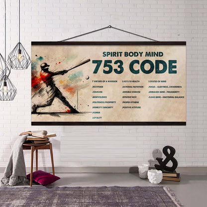 KNIGH TEAMPLAR Poster Canvas 7 5 3 Code Motivation Quotes