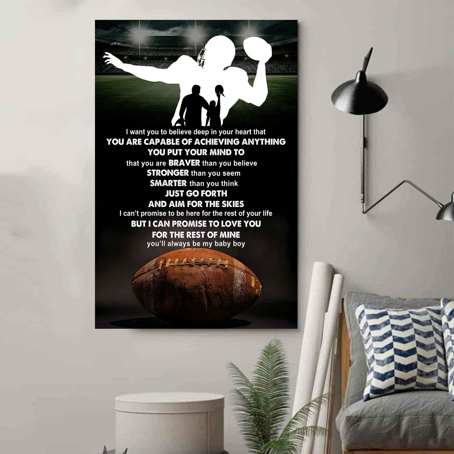 poster canvas to my son you put your mind to that you are braver gift from dad