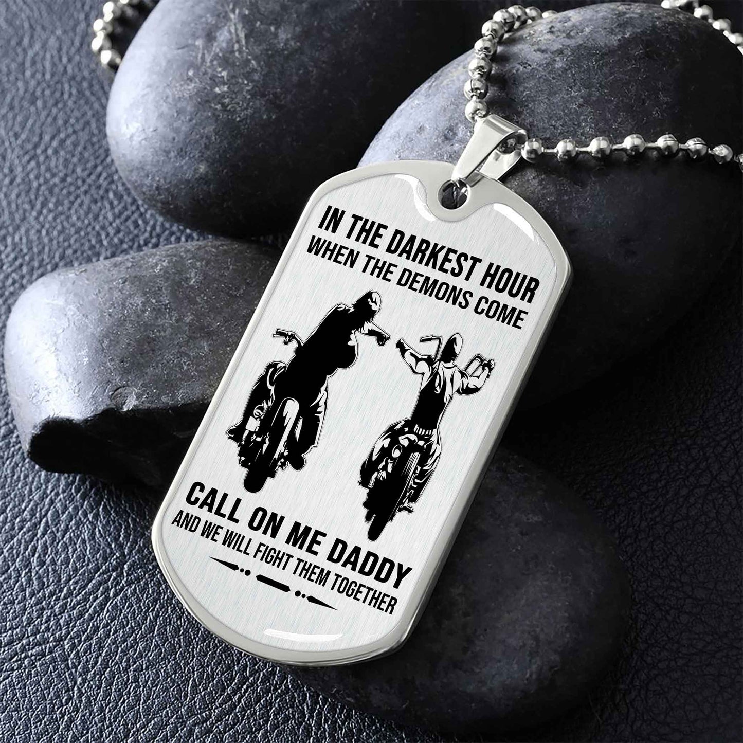 DRB Military Chain Silver Plated 18K Gold Plated Call On Me Daddy Gift For Your Dad