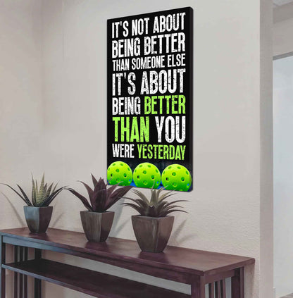 Soccer It is not About Being Better Than Someone Else It is about being better than you were the day before.