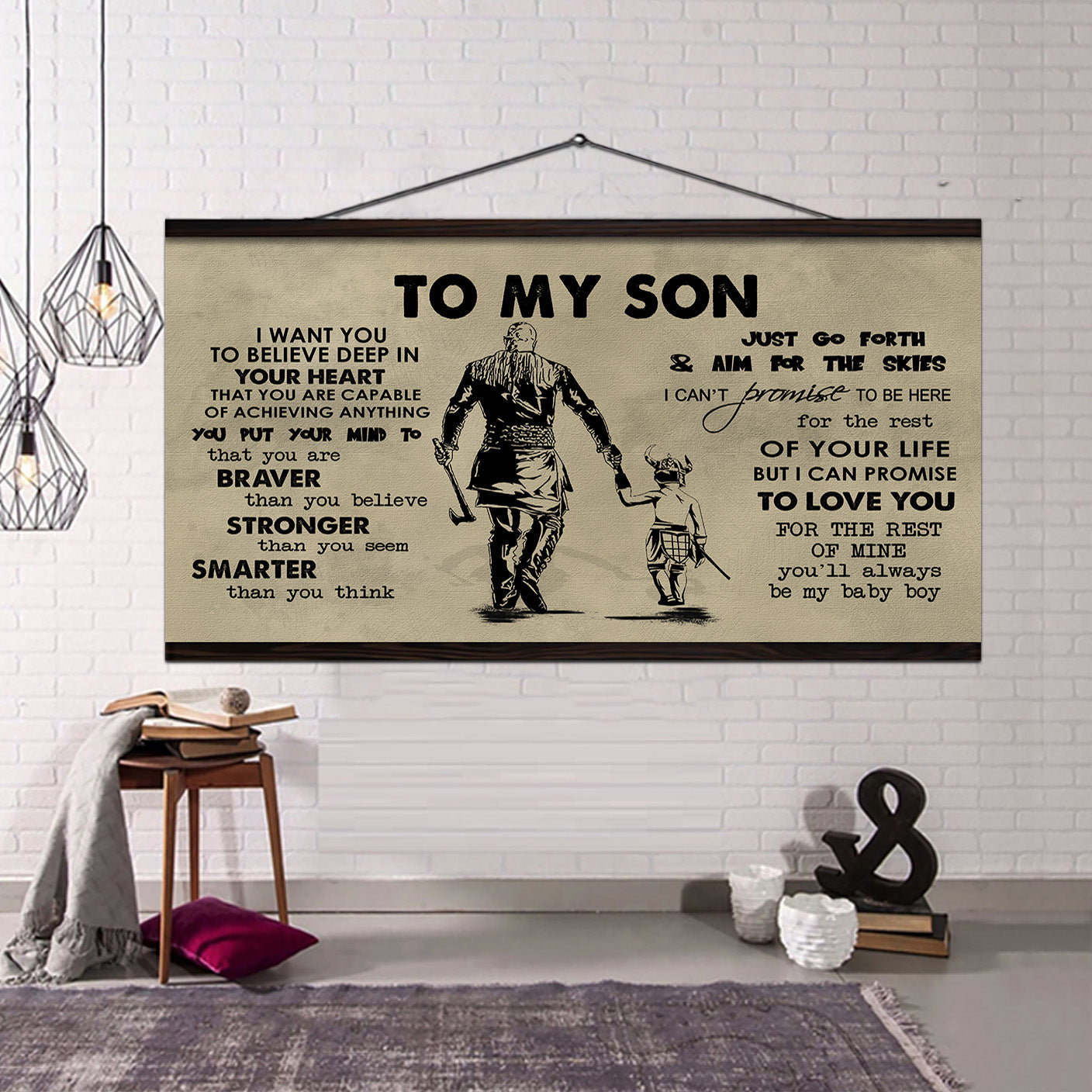 knight templar to my son- i want you to believe- canvas poster