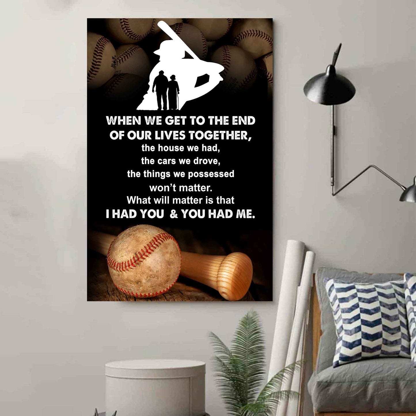 sport poster canvas i had you and you had me gift for wife husband