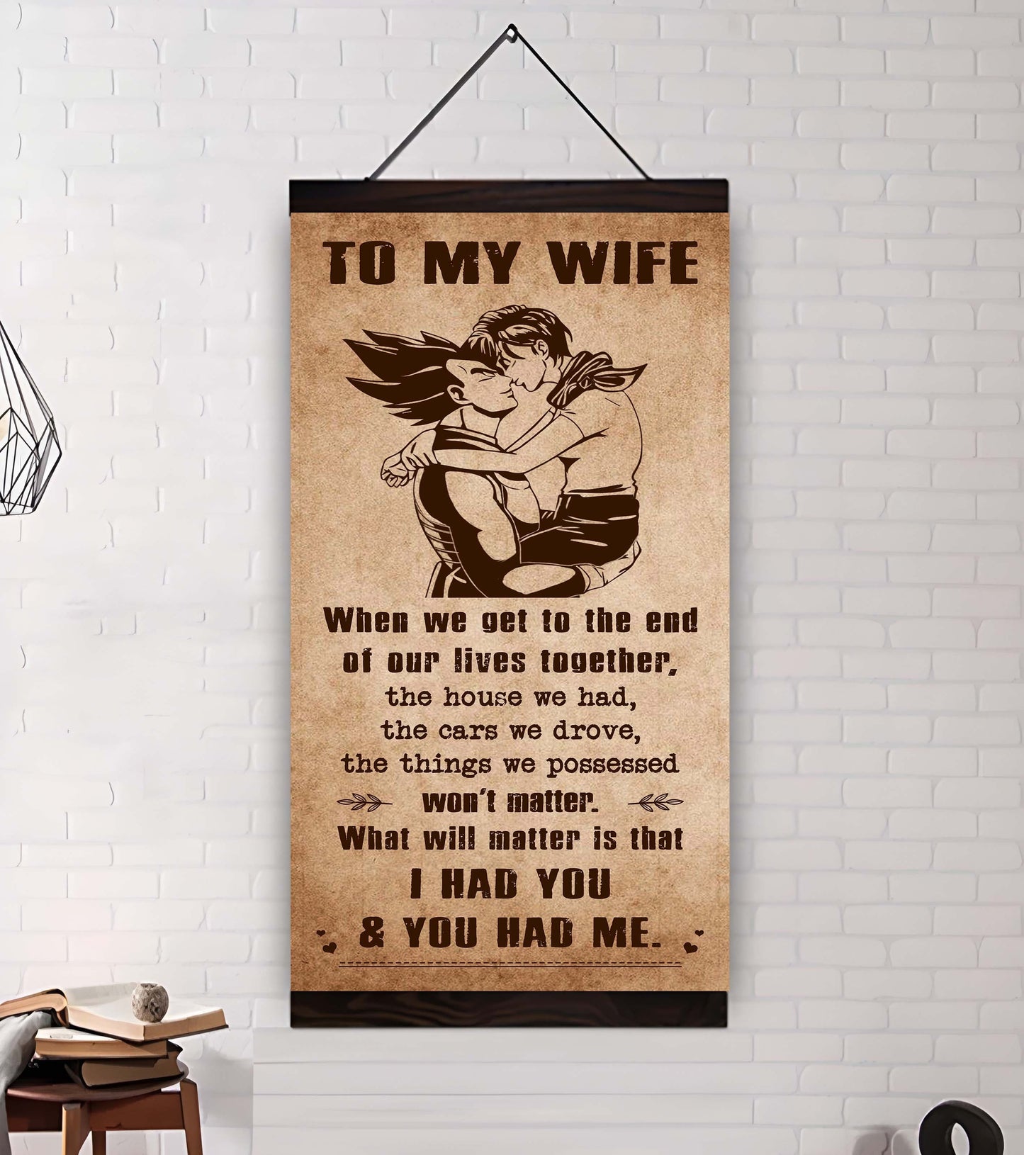 i had you and you had me wife and husband - vertical poster canvas, gift for your darling