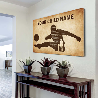 Personalized Your Child Name From Mom To Son Basketball Poster Canvas It's Not About Being Better Than Someone Else It's About Being Better Than You Were The Day Before