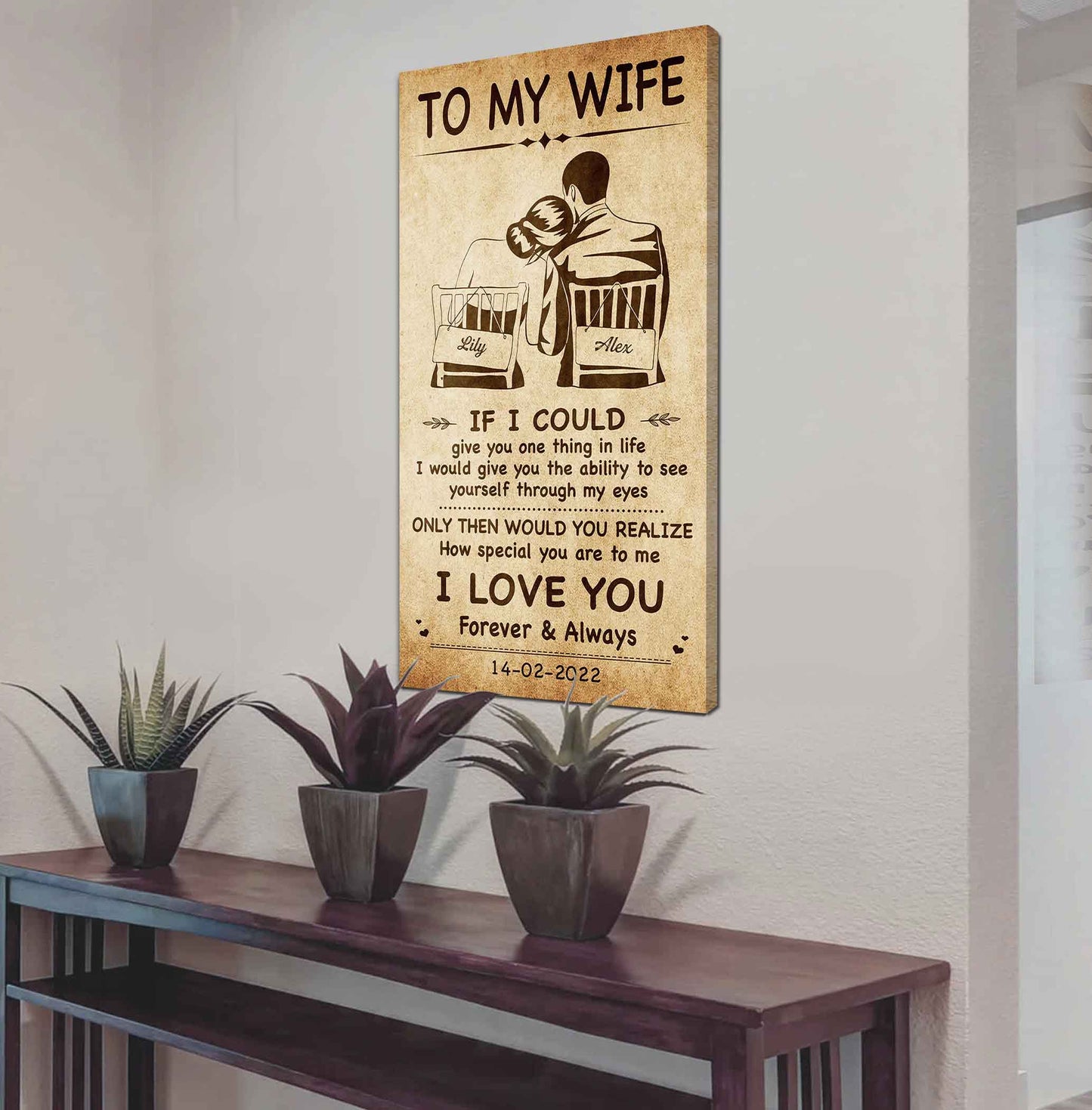 drb vgt- poster canvas to my wife if i could give you one thing in life - how special you are to me gift for your wife