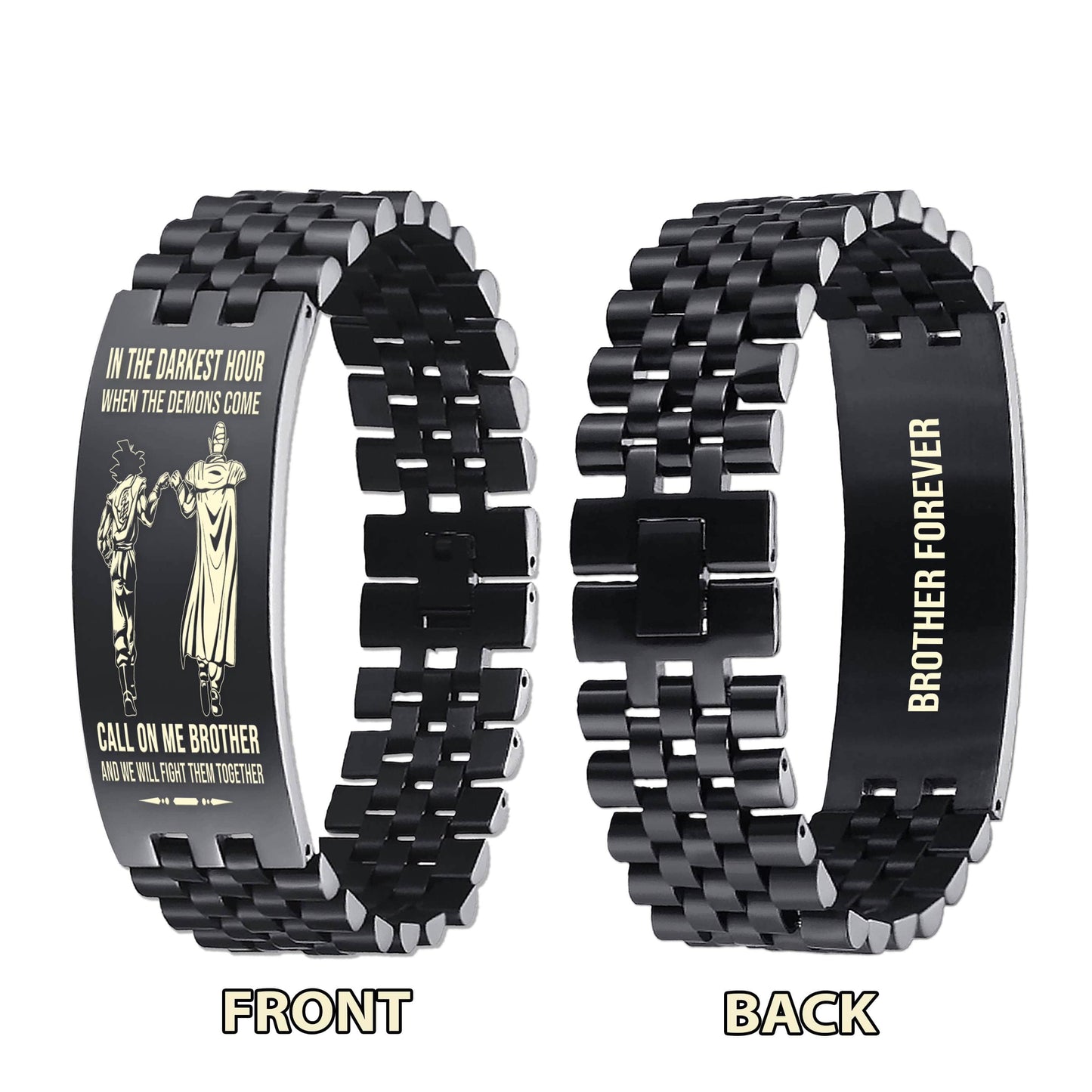 samurai-brother forever customizable engraved brother bracelet double sided gift from brother