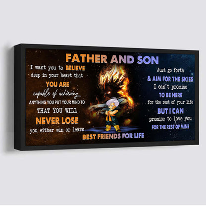 Personalized VG To Son Poster Canvas Father And Son Best Friends For Life - Message For Your Son Gifts For Him