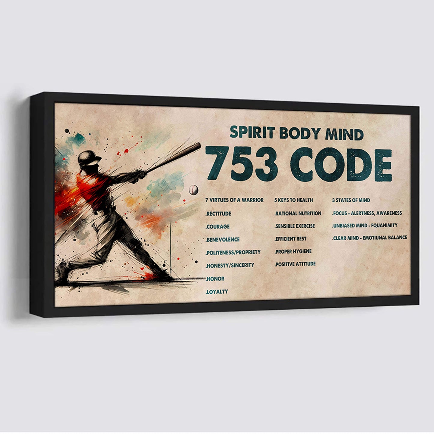 knigh teamplar poster canvas 7 5 3 code motivation quotes