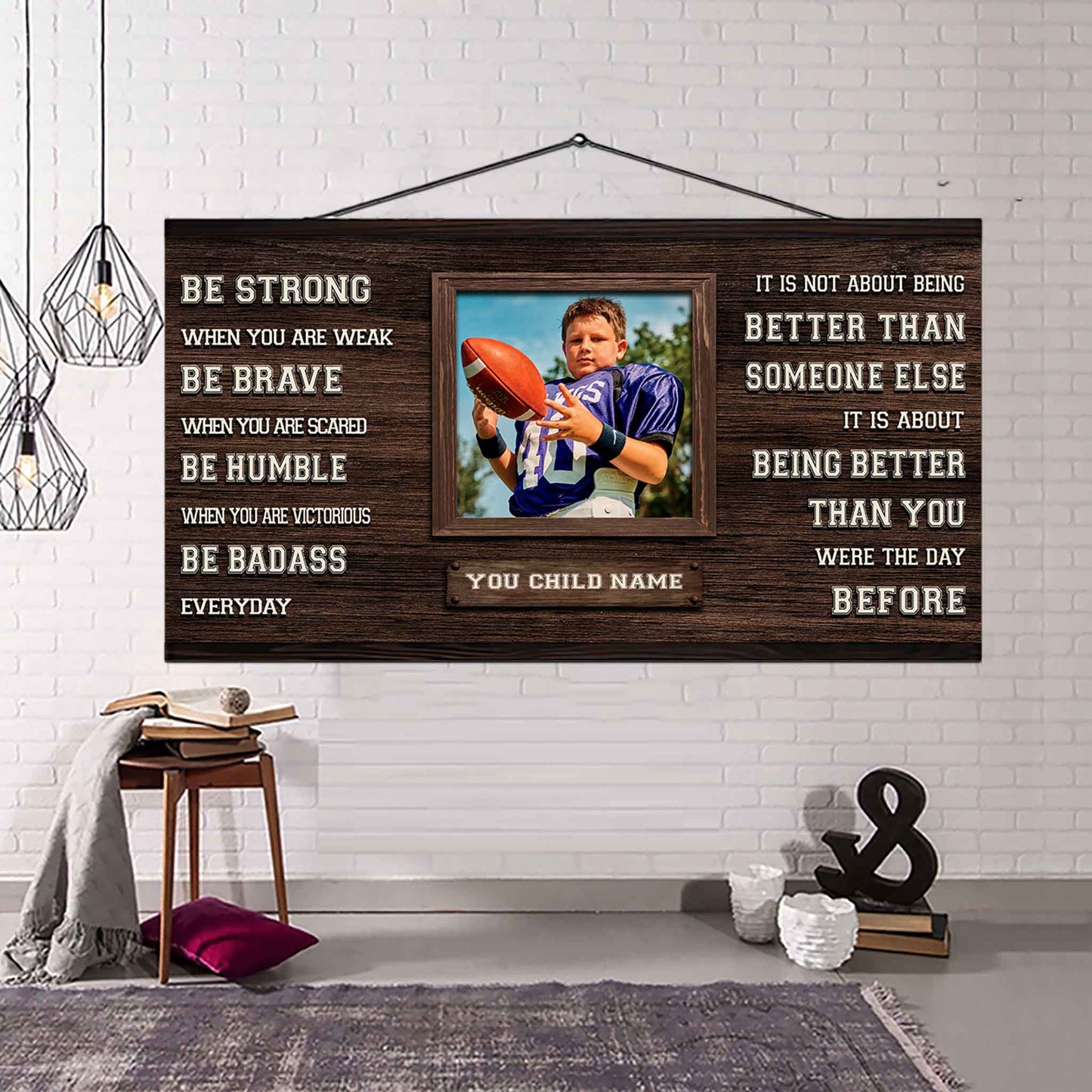 Basketball-(Photo and Name)-Be strong-It is not About Being Better Than Someone Else It is about being better than you were the day before.