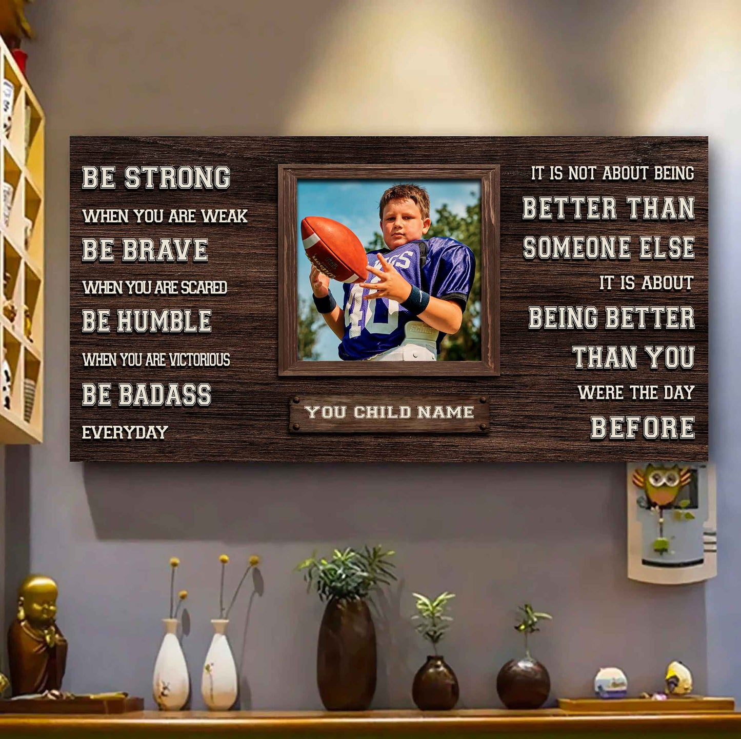 Basketball-(Photo and Name)-Be strong-It is not About Being Better Than Someone Else It is about being better than you were the day before.