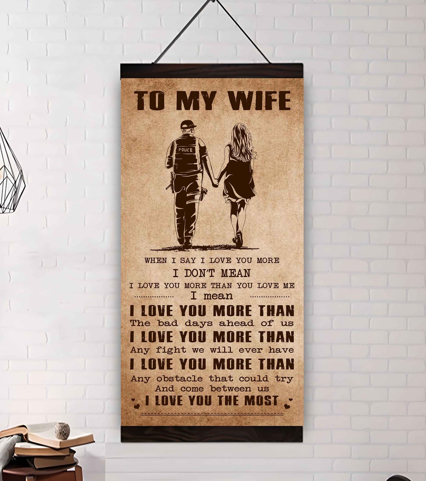 drb vgt- poster canvas to my wife when i say i love you more - i love you the most gift for your wife