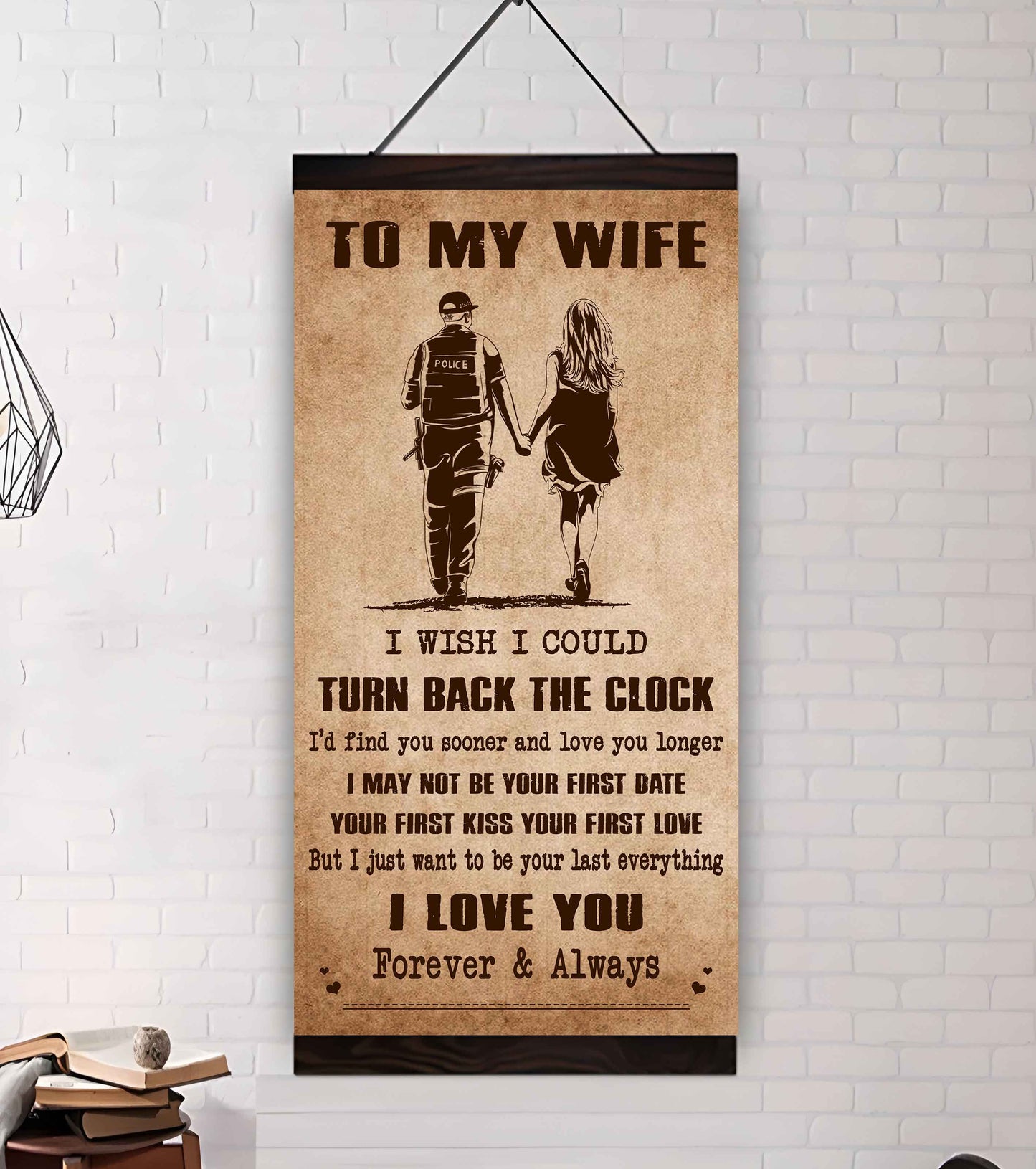 drb vgt- poster canvas to my wife i wish i could turn back the clock - i love you forever and always gift for your wife