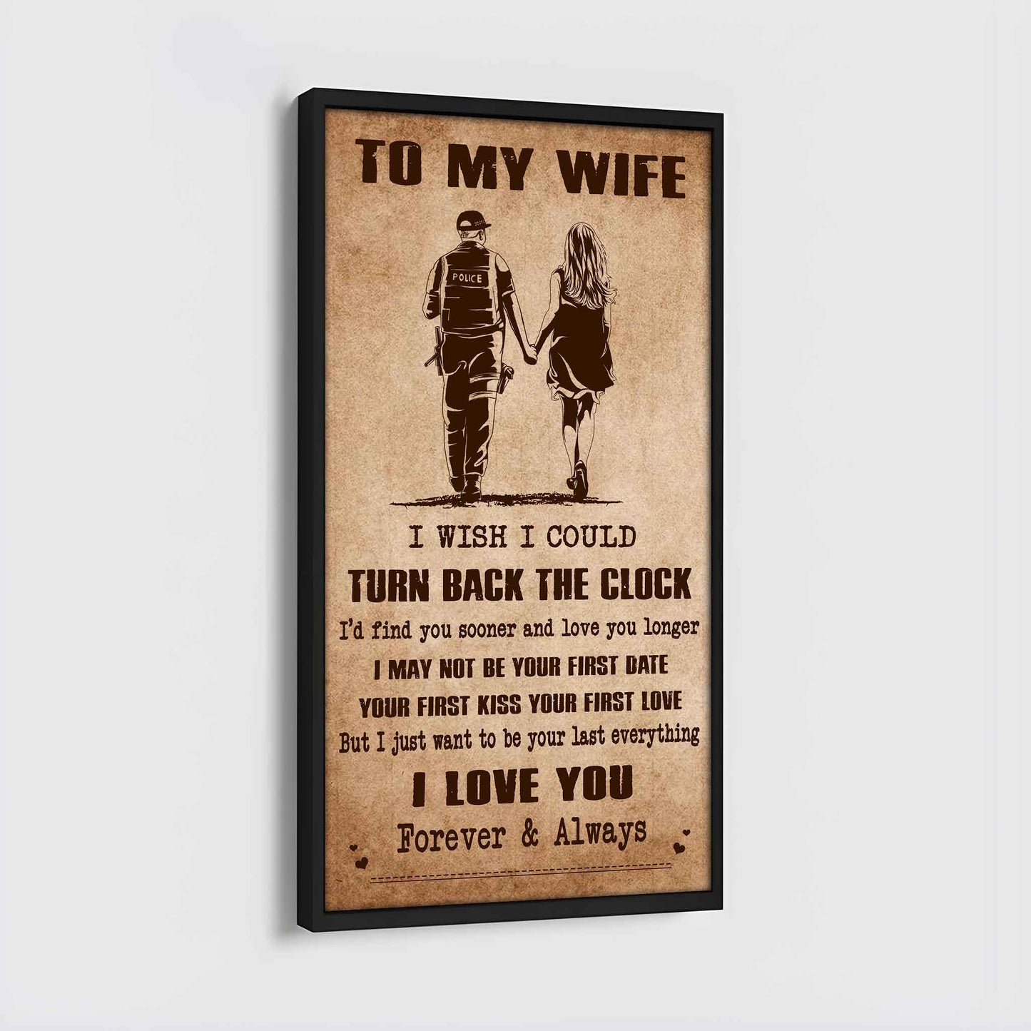 drb vgt- poster canvas to my wife i wish i could turn back the clock - i love you forever and always gift for your wife