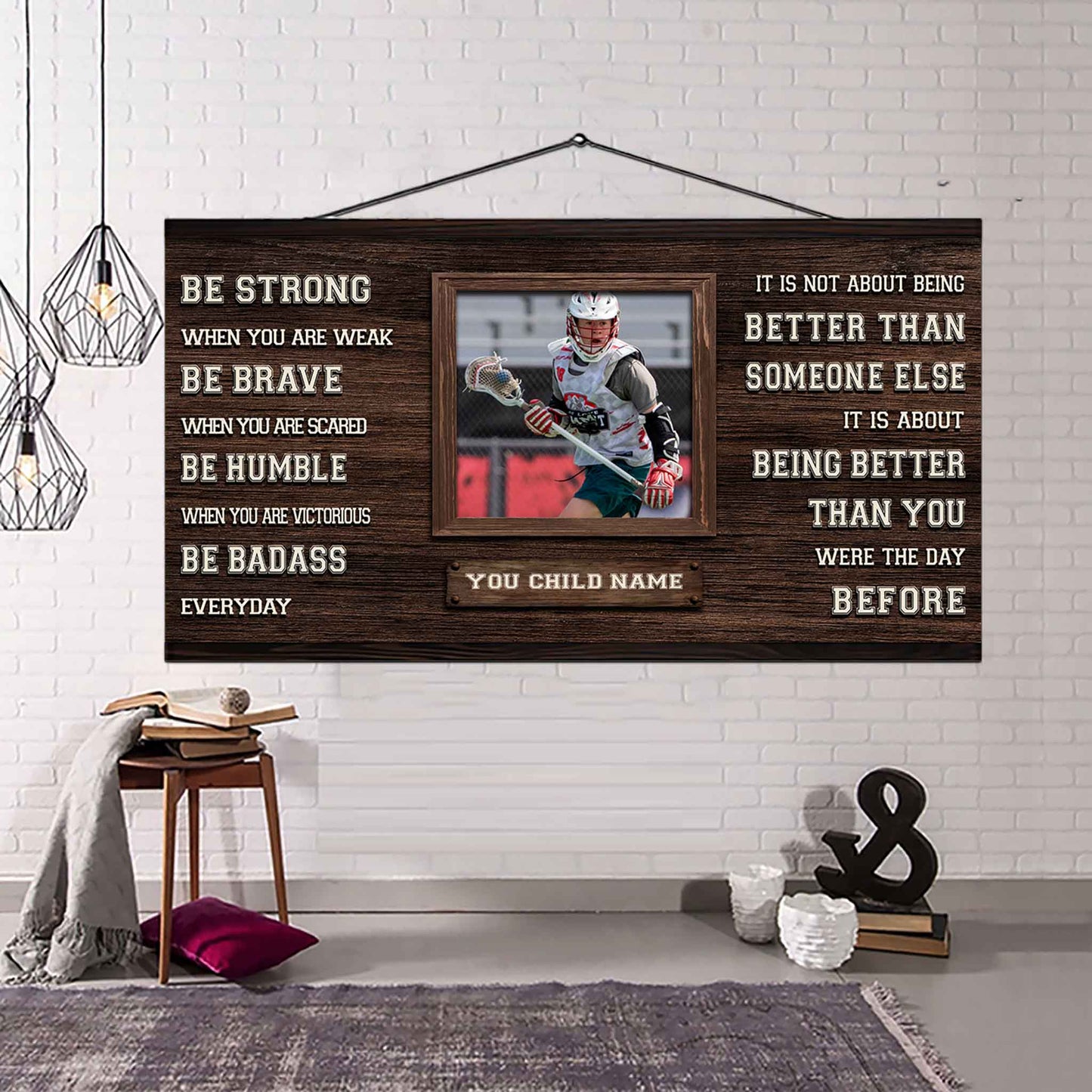 Basketball-(Photo and Name)-Be strong-It is not About Being Better Than Someone Else It is about being better than you were the day before.