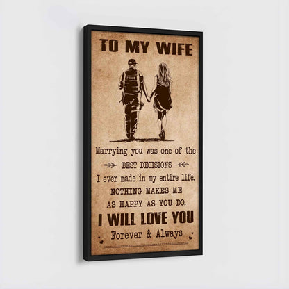 Samurai Poster Canvas To My Wife Marrying You Was One Of The Best Decisions - I Will Love You Forever And Always Gift For Your Wife