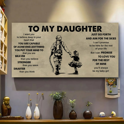 Family To My Daughter - That You Are Braver Than You Believe Poster Canvas Gift For Daughter From Father