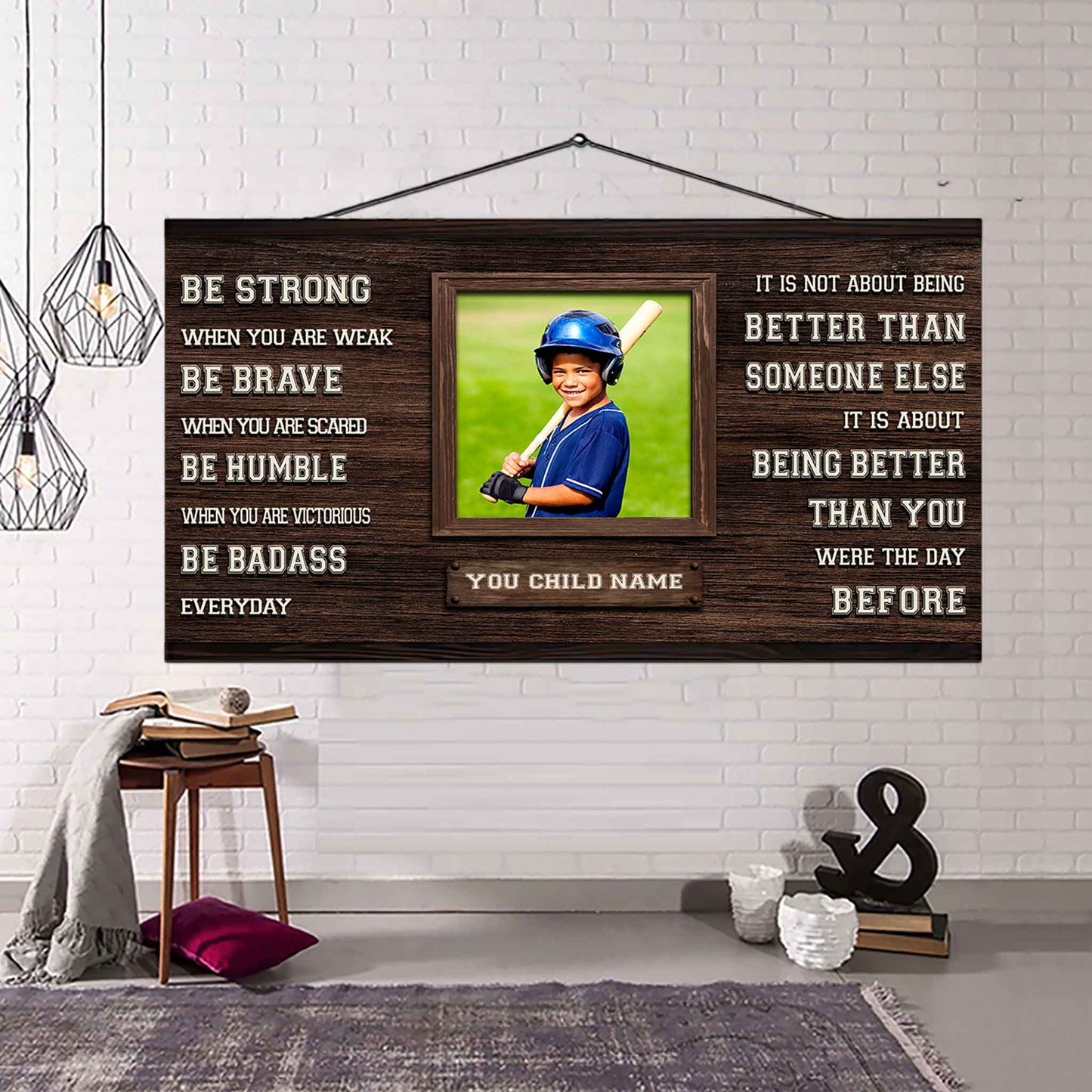 Basketball-(Photo and Name)-Be strong-It is not About Being Better Than Someone Else It is about being better than you were the day before.