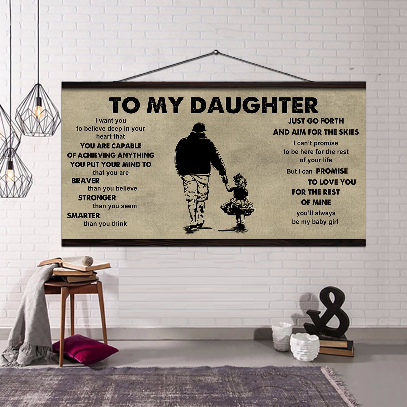 drb gk to my son - that you are braver than you believe poster canvas gift for son from father