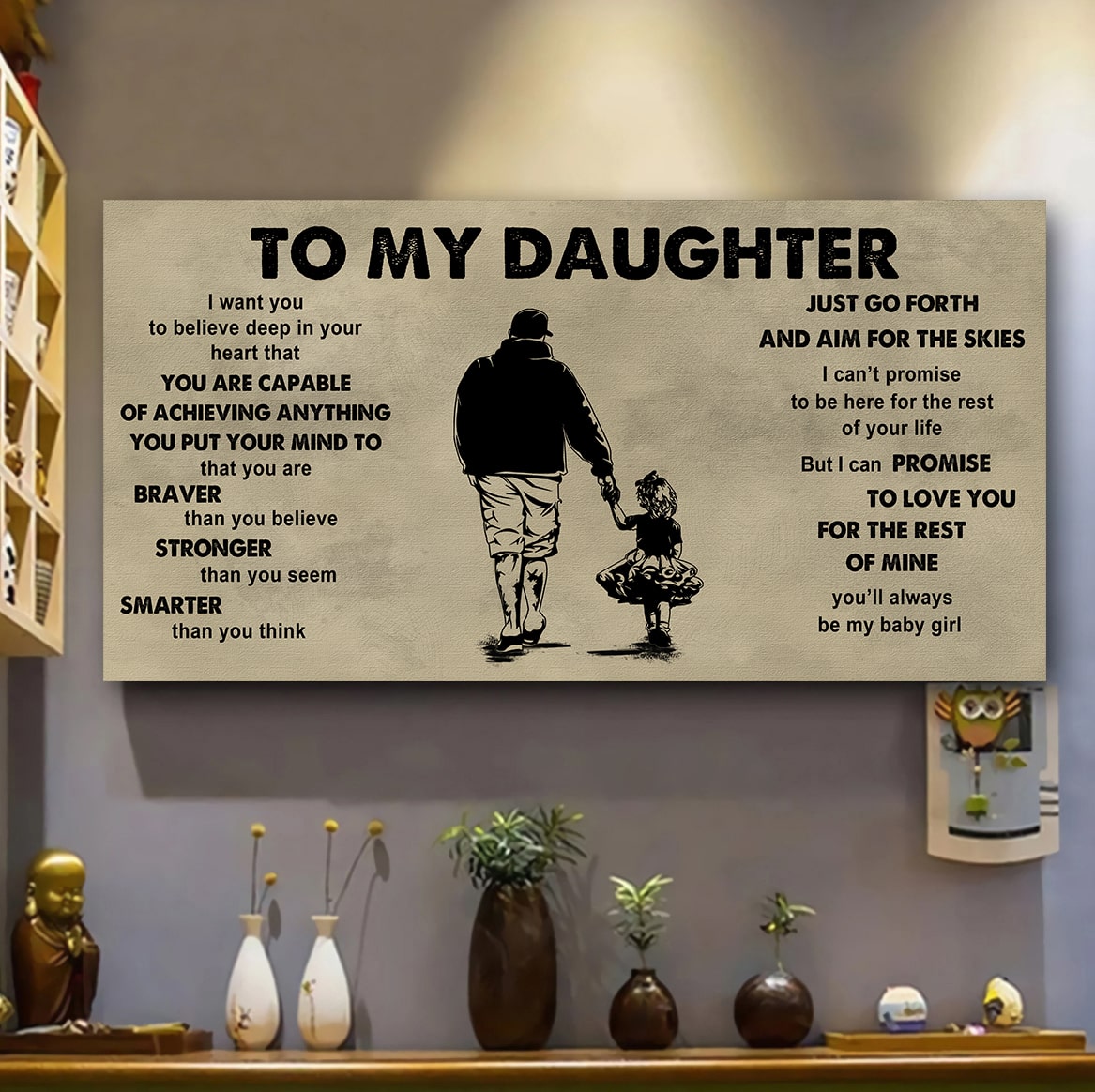 drb gk to my son - that you are braver than you believe poster canvas gift for son from father