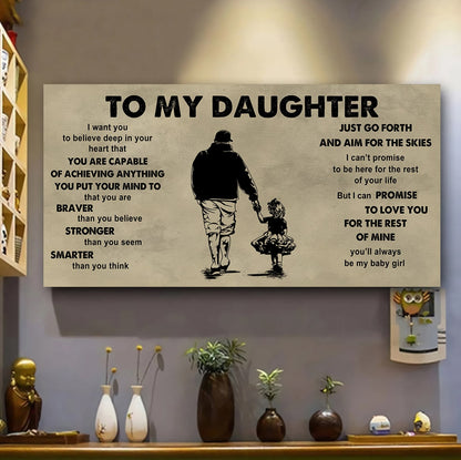 DRB GK To My Son - That You Are Braver Than You Believe Poster Canvas Gift For Son From Father