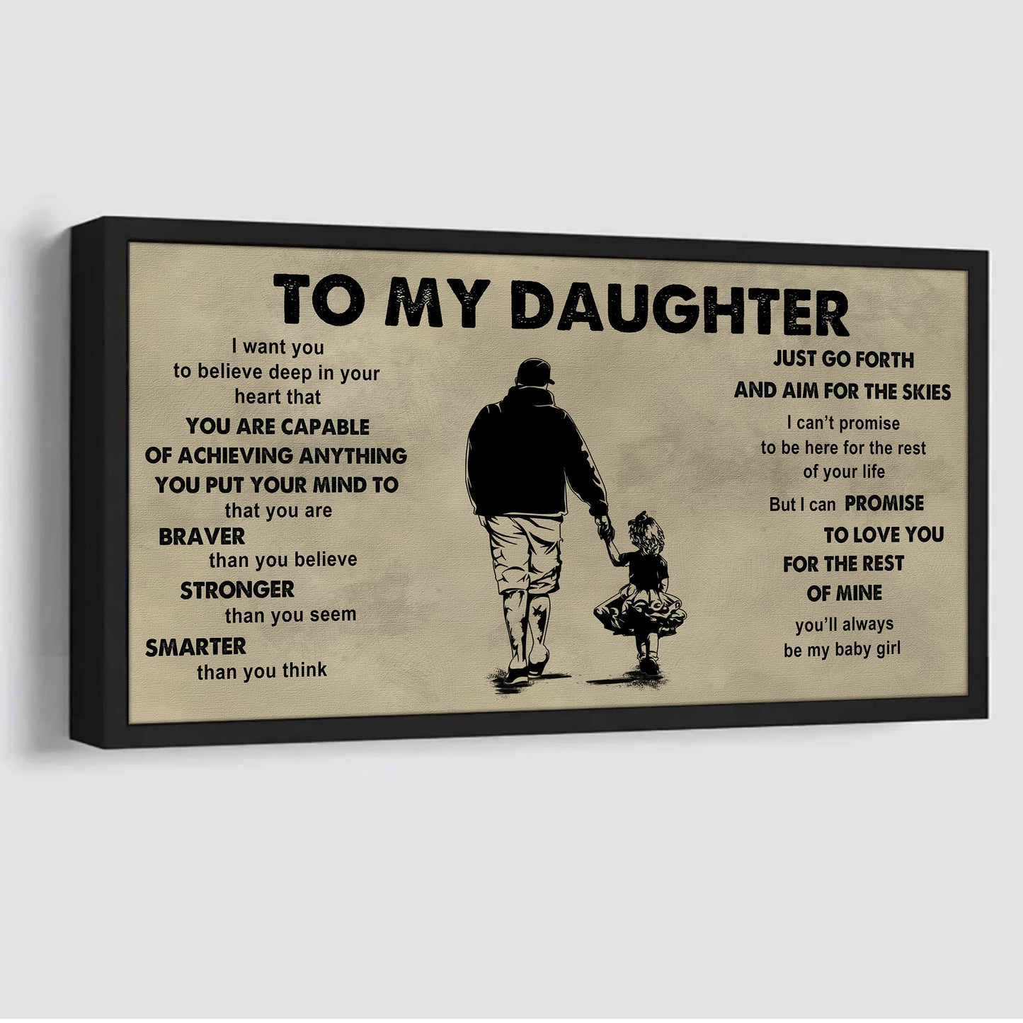 drb gk to my son - that you are braver than you believe poster canvas gift for son from father