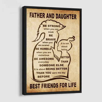 Personalized Family Poster Canvas Be Strong When You Are Weak Be Badass Everyday To My Son Gift From Dad With Motivational Message Quotes