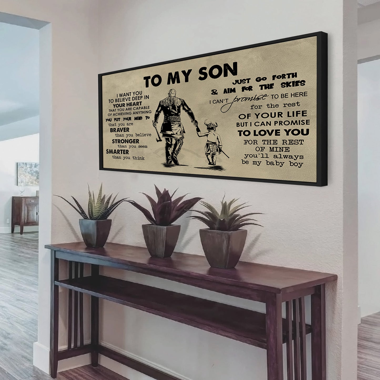 gk to my son- i want you to believe- canvas poster