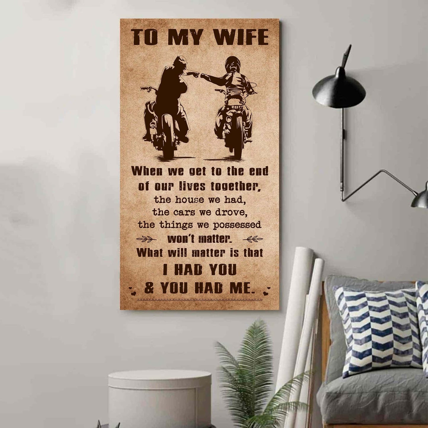 sport - i had you and you had me wife and husband - vertical poster canvas, gift for your darling