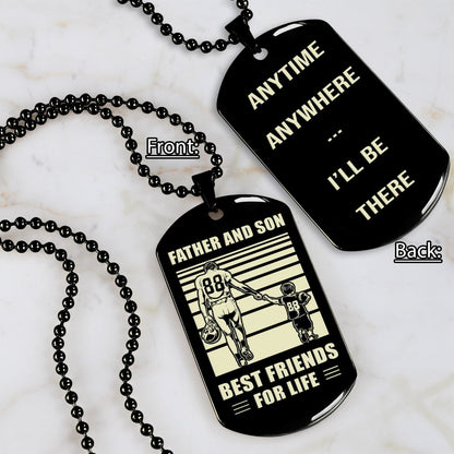 GST Personalized Double Sided Dog Tag Father And Son Best Friends For Life - Message on the back side