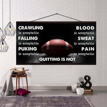 Baselball Poster Canvas Quiting Is Not