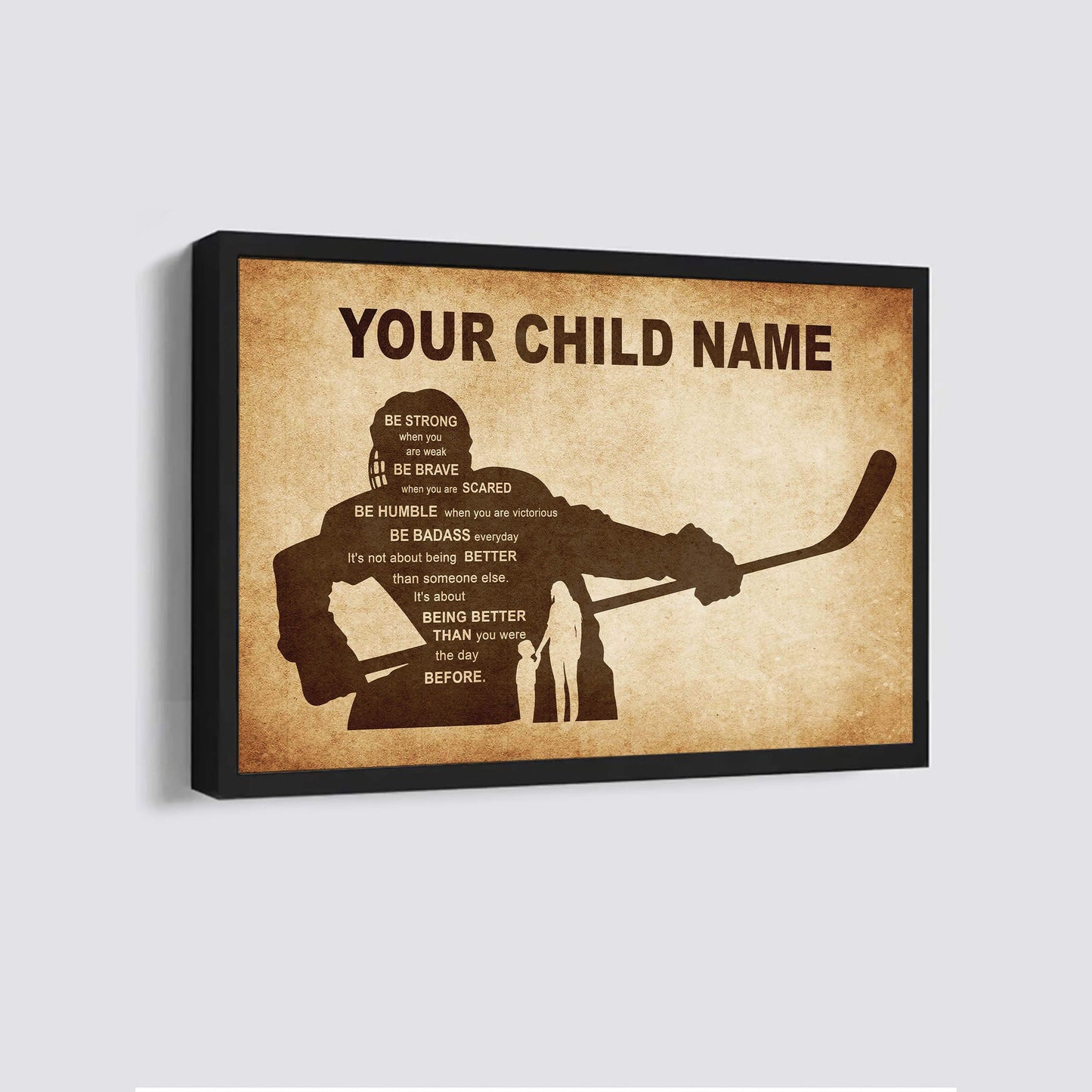 personalized your child name from mom to son basketball poster canvas it's not about being better than someone else it's about being better than you were the day before