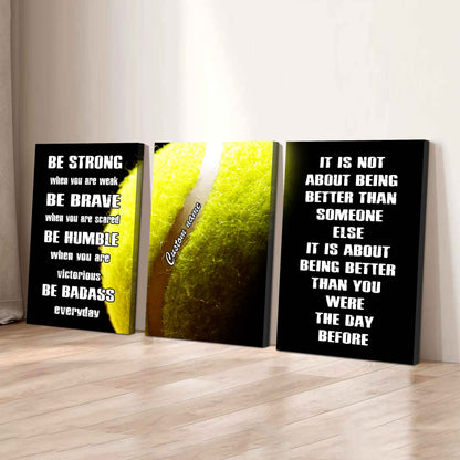 3-Piece Motivational Basketball Canvas Wall Art Set