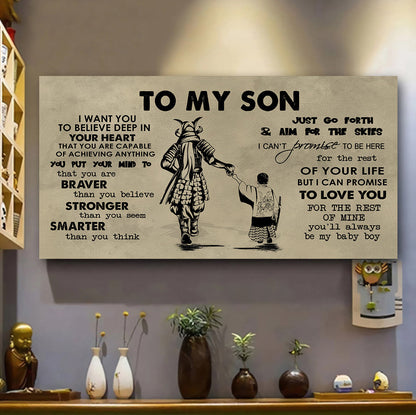 Dad and Son- CANVAS POSTER