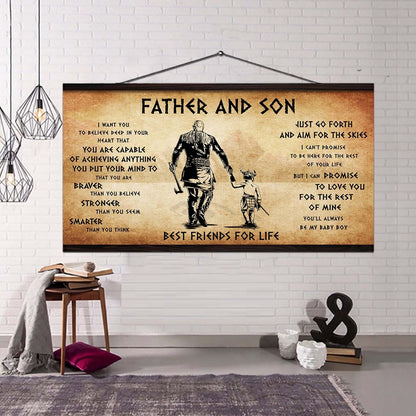 Vikings Father And Daughter Best Friends For Life  - That You Are Braver Than You Believe Poster Canvas Gift For Daughter From Father